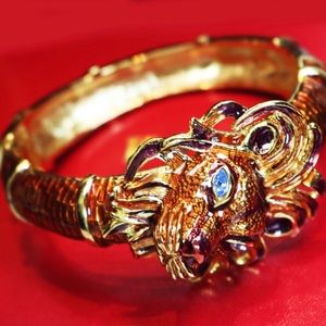 Rare! Vintage Kenneth Lane Lion's Head Bracelet